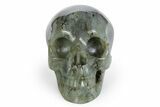 Realistic, Polished Labradorite Skull - Madagascar #381948-1